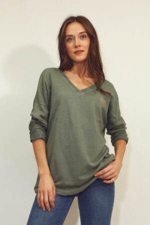 חולצה טי שירט Emy | ירוק – AJ-11898-GREEN