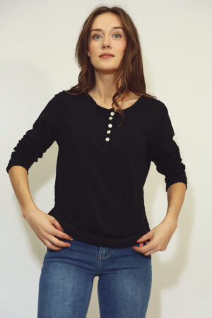 חולצה טי שירט Lily | שחור – AJ-89106-BLACK