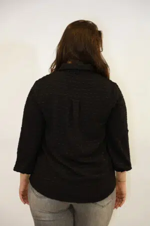 חולצה עם לבבות Adèle| שחור