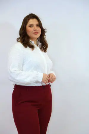 חולצה עם לבבות Adèle| לבן