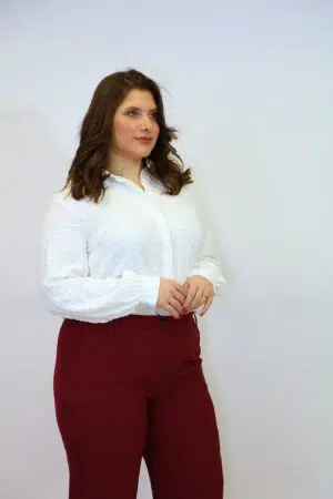 חולצה עם לבבות Adèle| לבן