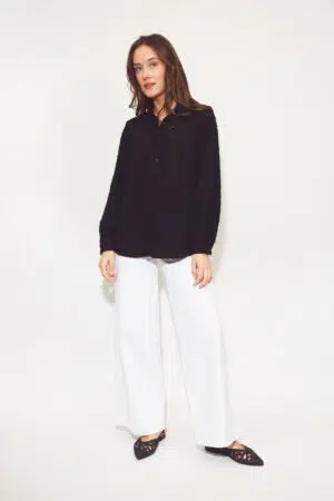 חולצה עם פסים Adèle| שחור