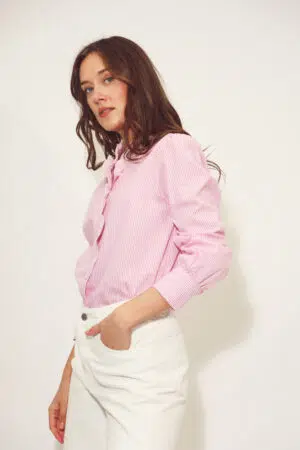 חולצה עם פסים Léna | ורוד