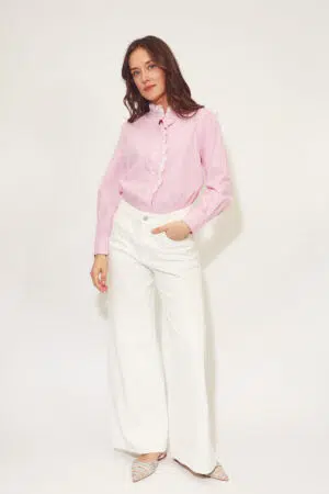 חולצה עם פסים Léna | ורוד