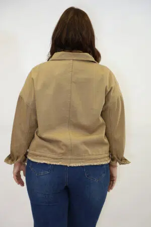 מעיל ג'ינס אוברסייז Nora | אבן