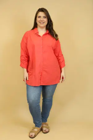 חולצה מכופתרת Joëlle | קוראל