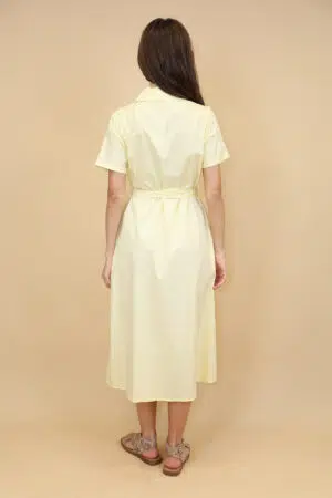 שמלה מקסי עם כפתורים Élise | צהוב