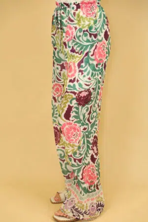 מכנסיים הדפס אתני Lola | ירוק