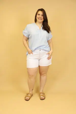 ג'ינס ברמודה קצר Lila | לבן