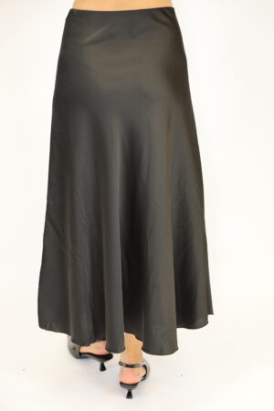 חצאית סאטן Alba | שחור