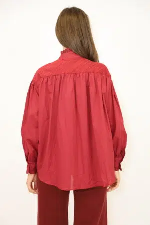 חולצת פסים תחרה Marie | יין