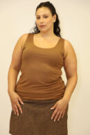 חצאית שורט בהדפס משובץ Victoria | קפה – ML-M61-5-2118-CAFE-1