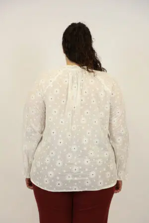 חולצה מבד כותנה Manon | לבן