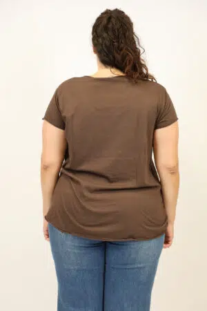 טי שירט Cherry Leopard | חום