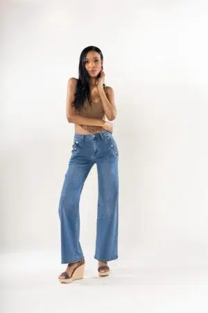 גינס Flare Chloé | כחול בינוני