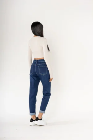 גינס MOM Lou | כחול כהה