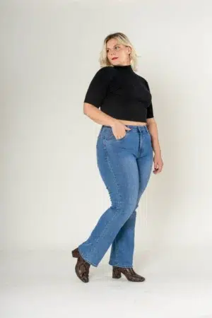 מכנסי גינס Straight Mila | כחול בינוני