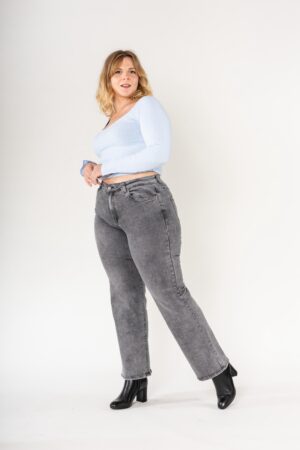 מכנסי גינס Lara | אפור