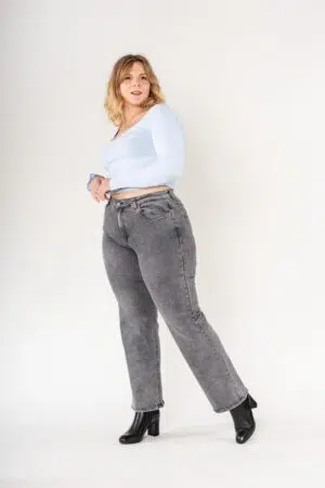 מכנסי גינס Lara | אפור