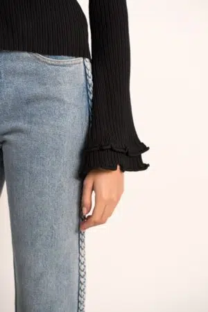 סריג ריבס Célia | שחור