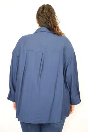 חולצה מכופתרת קלאסית Abigail | נייבי