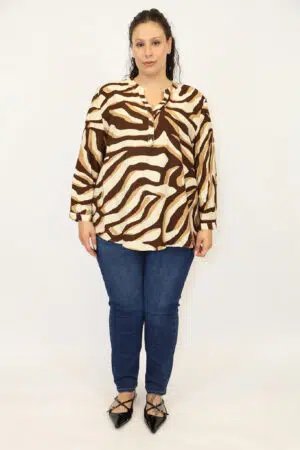 חולצה הדפס Amélie | חום