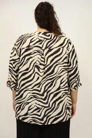 חולצה הדפס זברה Nadine | שחור