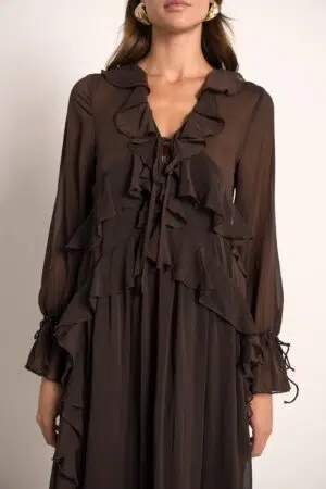 שמלה מקסי Emy | חום