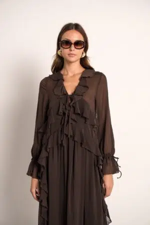 שמלה מקסי Emy | חום