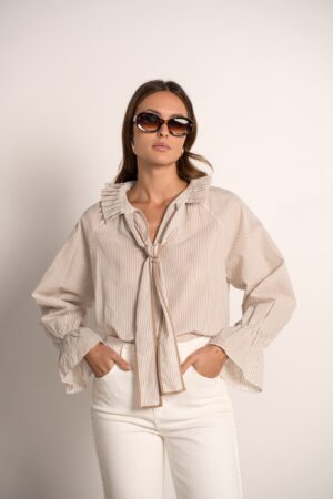 חולצה Nina | בז – SJ-M7291-3-BEIGE