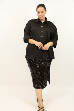 חולצה סטאן Donna | שחור