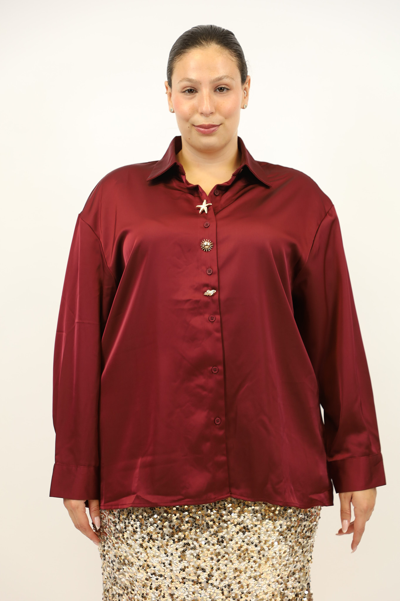 חולצה סטאן Donna | בורדו – BY-B301-5-1227-BORDO