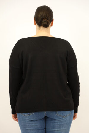 סריג אוברסייז Daisy | שחור