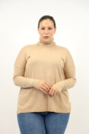 סריג אוברסייז Aude | קאמל – EF-8211-CREME-1