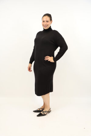 שמלה סריג אוברסייז Bonnie | שחור