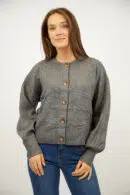 סריג עם כפתורים Lou | אפור – INAP-AR847-GREY