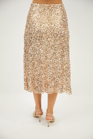 חצאית בעיטור פאייטים Victoria | בז