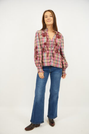 חולצת משובצת Arianne | פוקציה