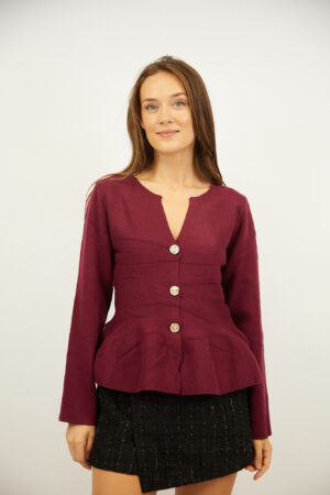 סריג קלאסי Denise | יין – JSM-JP8173-WINE