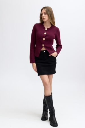 סריג עם כפתורים Muriel | יין