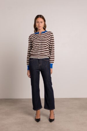 סריג קלאסי עם פסים Séverine | חום