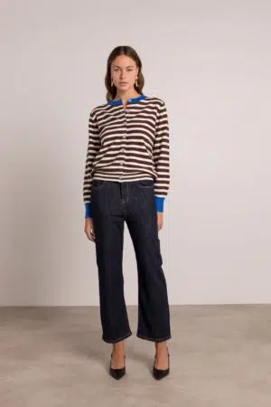 סריג קלאסי עם פסים Séverine | חום