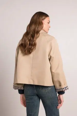 מעיל ארוך בגזרת אוברסייז Maddy | בז