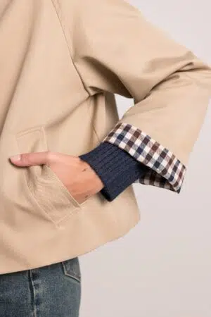 מעיל ארוך בגזרת אוברסייז Maddy | בז