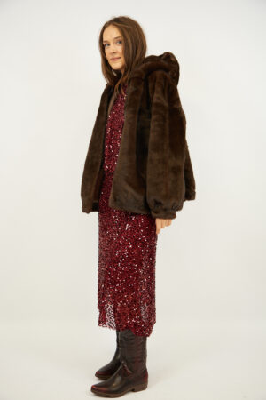 מעיל דמוי פרווה Assia | חום