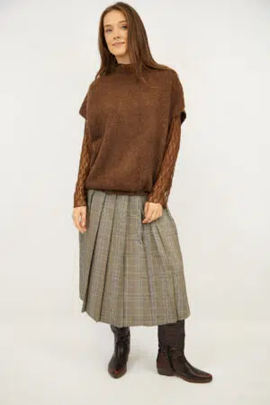 סריג עם תחרה Sarah | קפה