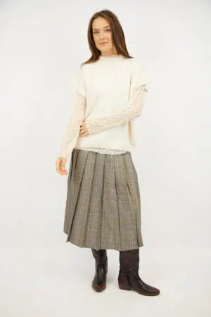 סריג עם תחרה Sarah | בז