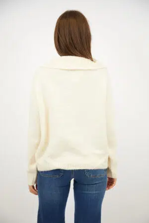 סריג צווארון פולו Nina | בז