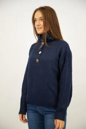 סריג צווארון פולו Nina | נייבי