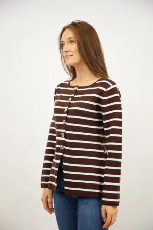 סריג פסים Léa | כחול חום